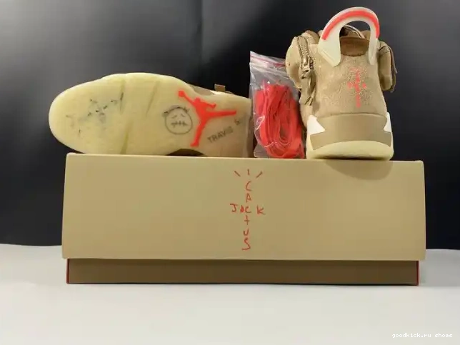 Cheap Travis Scott Khaki Retro Air British 6 Jordan DH0690-200 0508